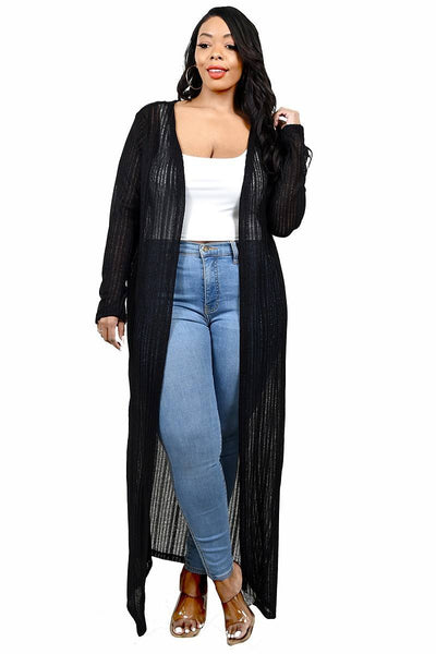 Plus Light Weight Knitted Cardigan - Deals Kiosk