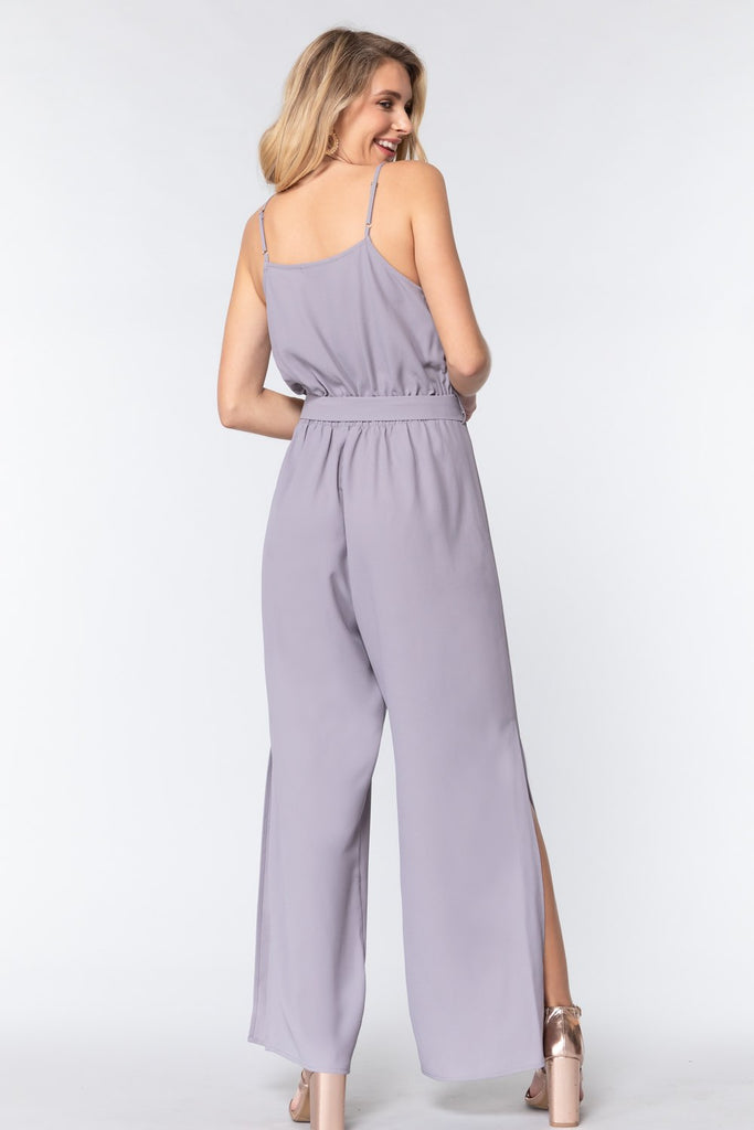 Cowl Neck Cami Woven Jumpsuit - Deals Kiosk