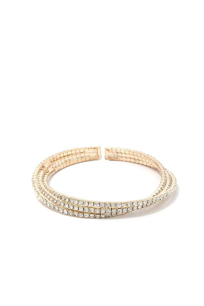 Multi Twist Rhinestone Bracelet - Deals Kiosk