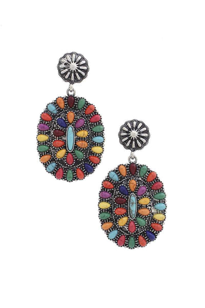 Western Style Concho Earring - Deals Kiosk