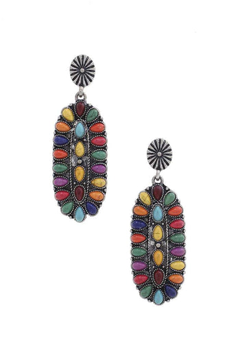 Western Style Oval Earring - Deals Kiosk