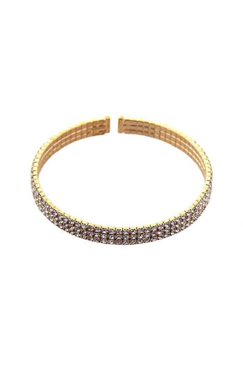 3 Line Rhinestone Flexible Bracelet - Deals Kiosk