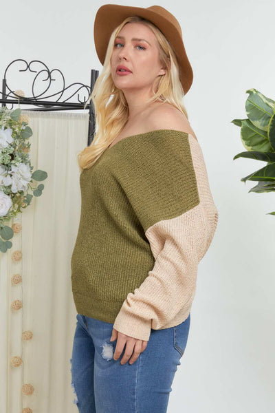 Color Block V Neck Sweater - Deals Kiosk