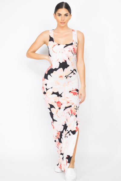 Floral Silted Maxi Dress - Deals Kiosk