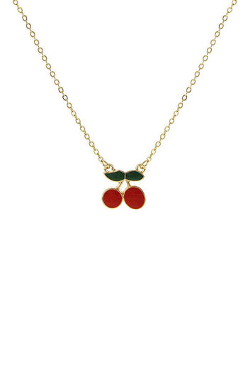 Fashion Cherry Metal Necklace - Deals Kiosk
