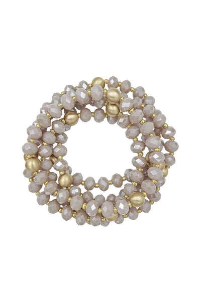 Fashion Glass Bead Multi Stretch Bracelet - Deals Kiosk