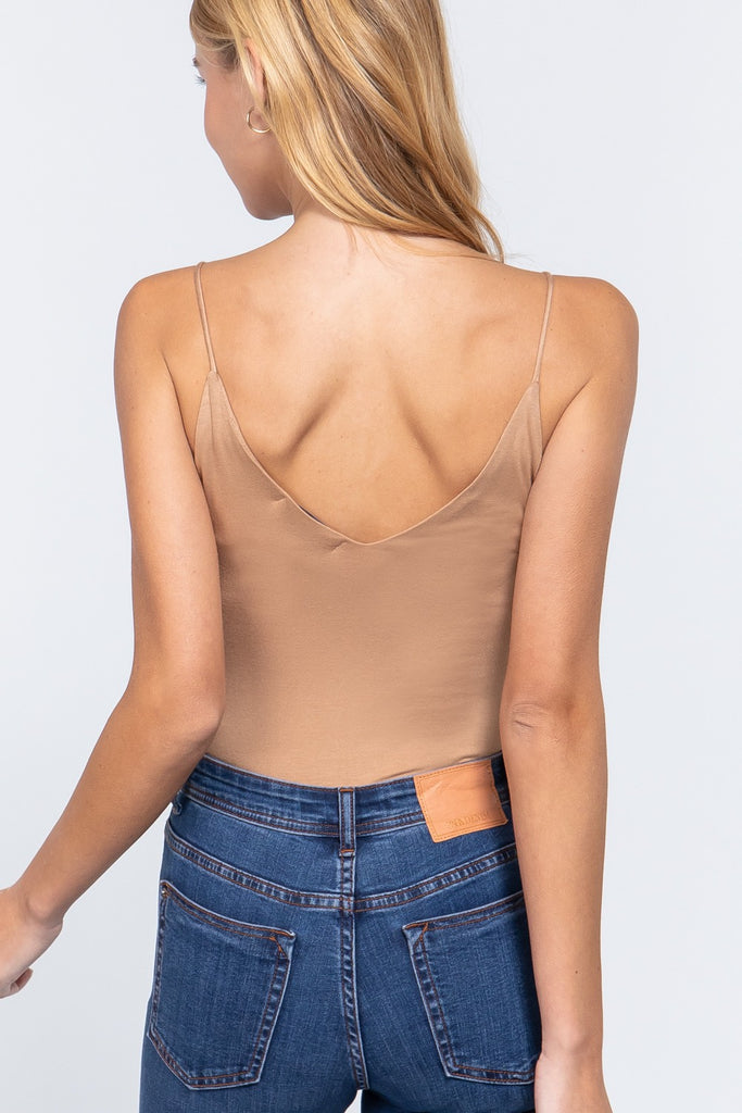 V-neck 2 Ply Cami Bodysuit - Deals Kiosk