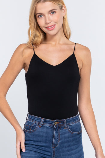 V-neck 2 Ply Cami Bodysuit - Deals Kiosk