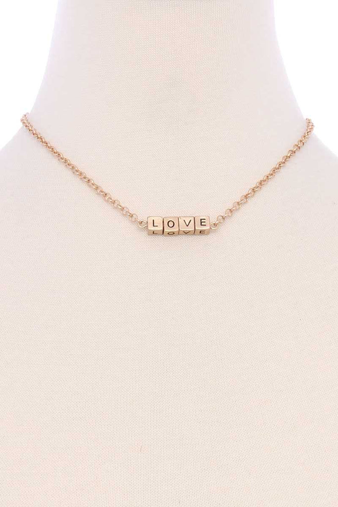 Metal Love Mama Block Letter Necklace - Deals Kiosk