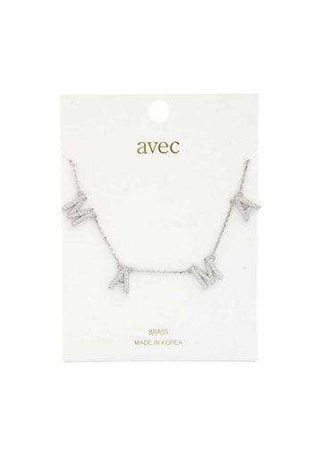 Mama Rhinestone Metal Necklace - Deals Kiosk