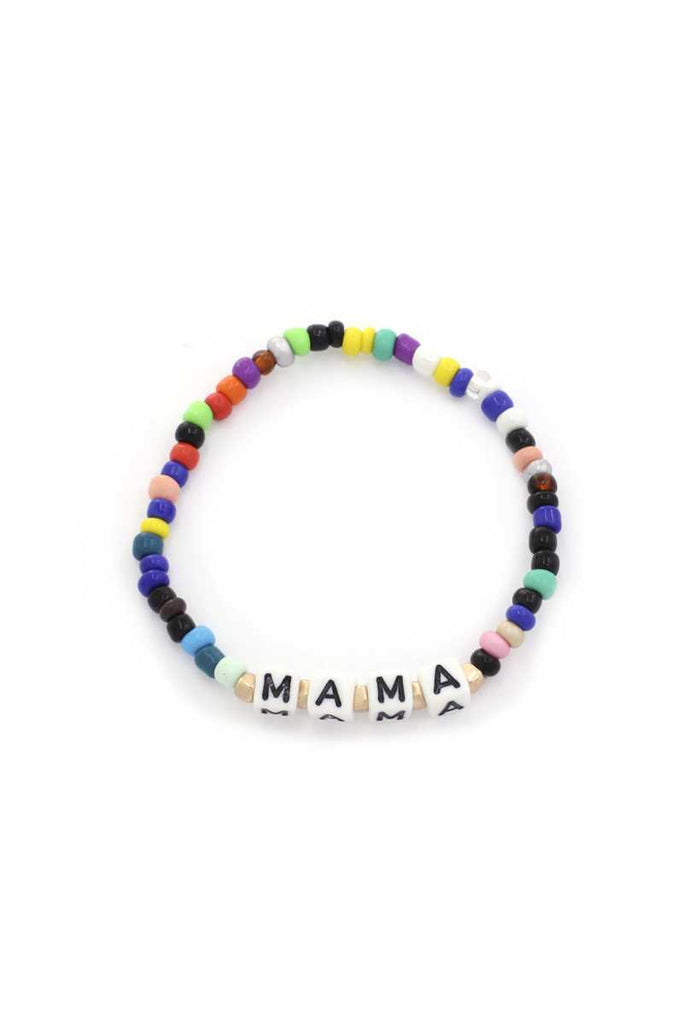 Mama Quote Beaded Stretch Bracelet - Deals Kiosk