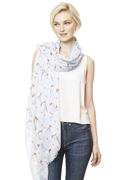 Fashion Bird Print Skinny Scarf - Deals Kiosk