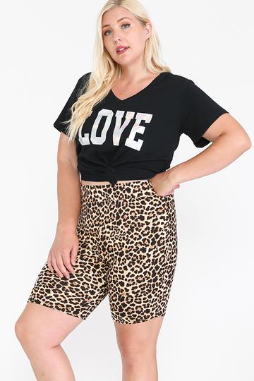 Leopard Print Bicker Shorts - Deals Kiosk