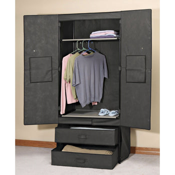 Durable Steel Frame Wardrobe with Canvas Sides - Deals Kiosk