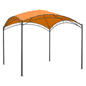 10Ft x 10Ft Dome Top Gazebo Shade Tent Bronze Terra Cotta - Deals Kiosk