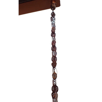 Pure Copper 8.5 Ft Leaves Rain Chain Rainwater Downspout - Deals Kiosk