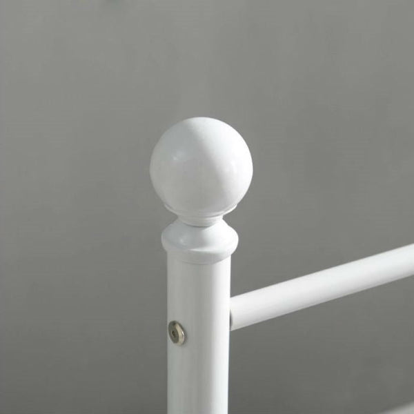 Full size White Classic Metal Platform Bed Frame with Headboard and Footboard - Deals Kiosk