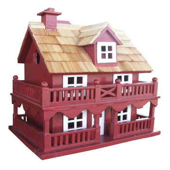 Red Wood Birdhouse - Made of Kiln Dried Hardwood - Deals Kiosk