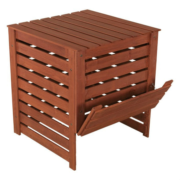 Outdoor 90 Gallon Solid Wood Compost Bin with Brown Finish - Deals Kiosk