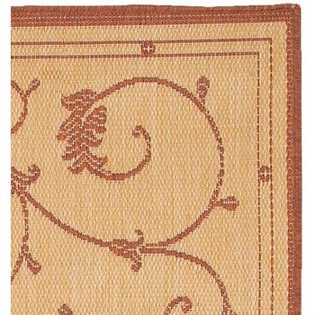 5'10 x 9'2 Indoor Outdoor Area Rug with Floret Floral Pattern Terracotta - Deals Kiosk