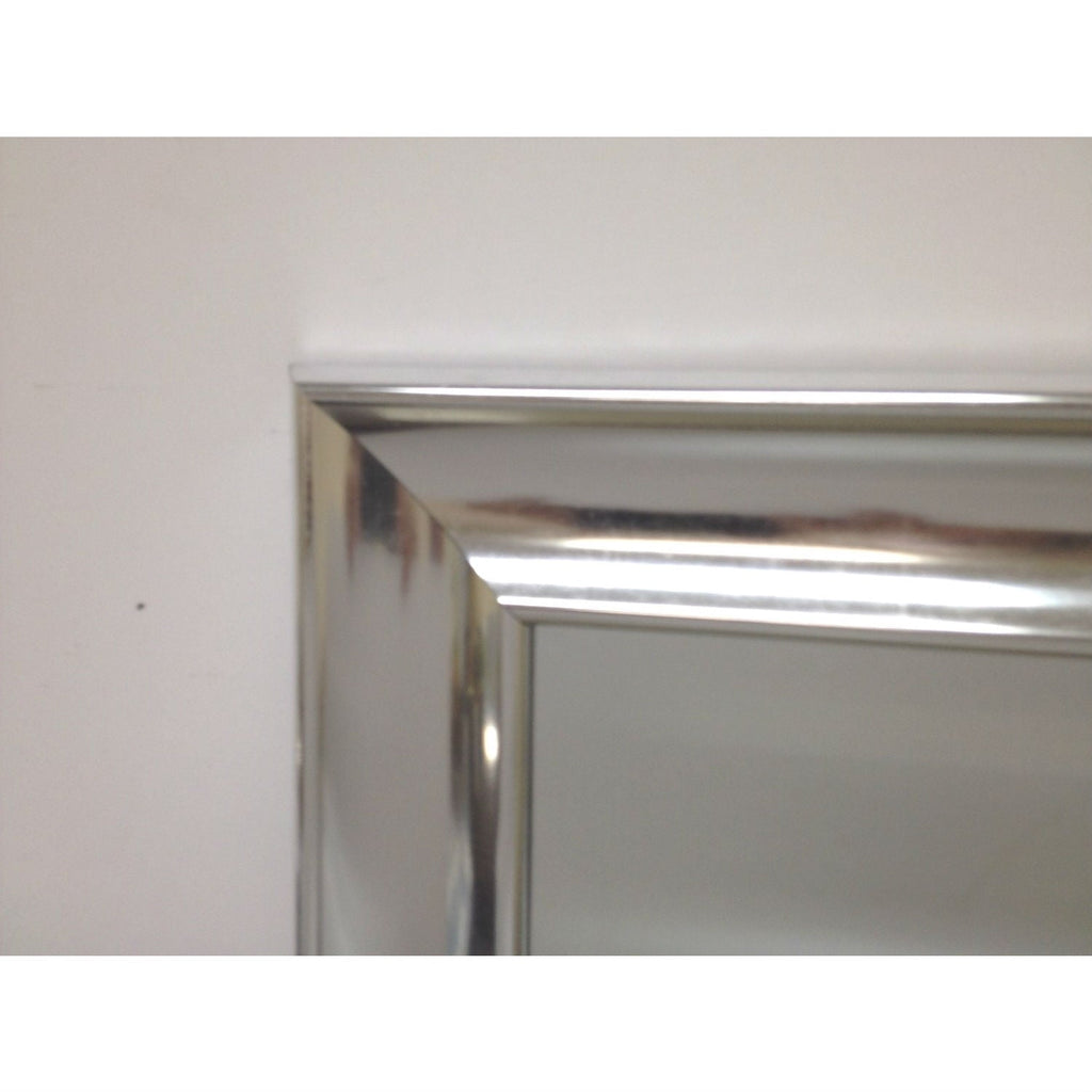 Bathroom Mirror with Silver Frame - Hangs Vertically or Horizontally - Deals Kiosk