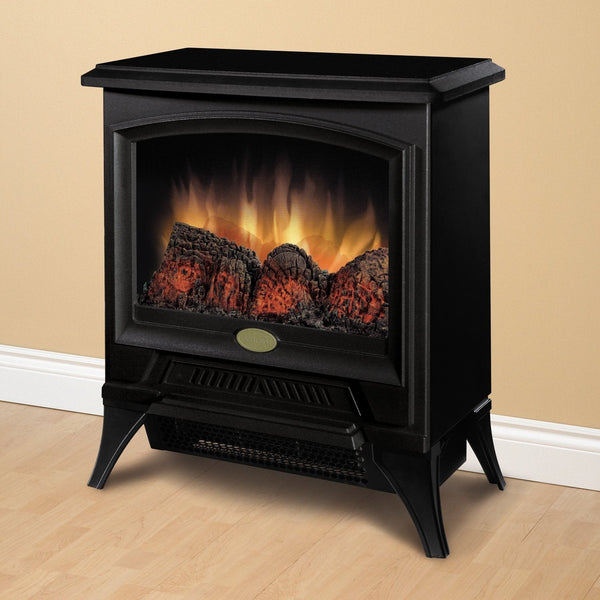 Compact Stove Style Electric Fireplace Space Heater in Black - Deals Kiosk