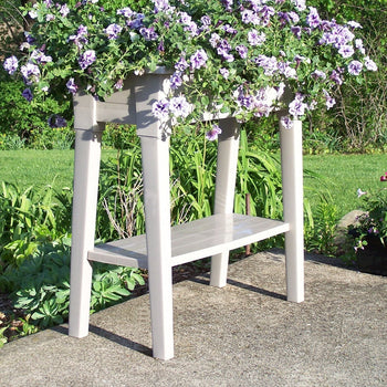 Elevated Planter Box in Desert Gray color Resin - Made in USA - Deals Kiosk