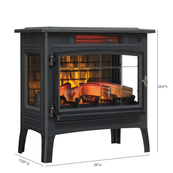 Black Infrared Quartz Electric Fireplace Stove Heater - Deals Kiosk