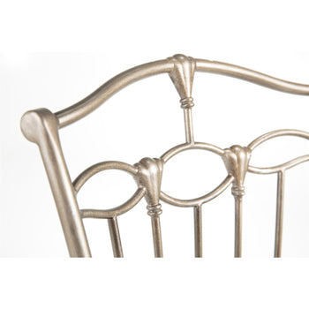 Brushed Bronze 30-inch Metal Bar Stool with Ivory Linen Fabric Swivel Seat - Deals Kiosk