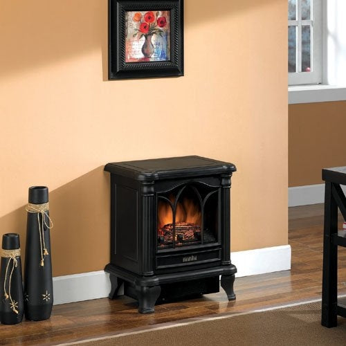 Black Freestanding Electric Stove Style Fireplace Space Heater - Deals Kiosk