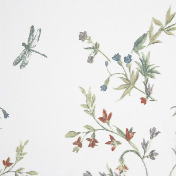 Floral Dragonfly Polyester Machine Washable Shower Curtain - Deals Kiosk