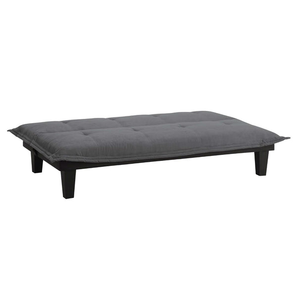 Charcoal Microfiber Click-Clack Futon Sofa Bed Lounger - Deals Kiosk