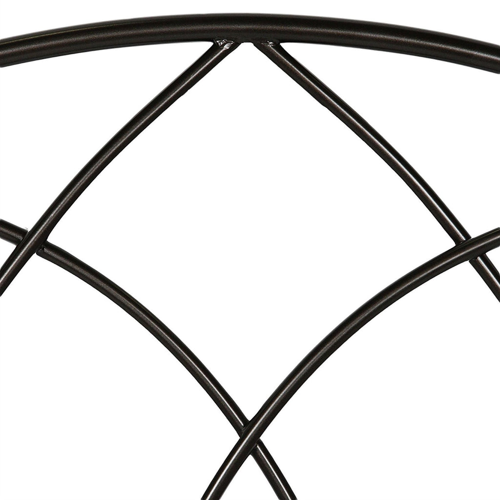 Full size Complete Elegant Metal Bed Frame with Spiral Pattern Headboard and Footboard - Deals Kiosk