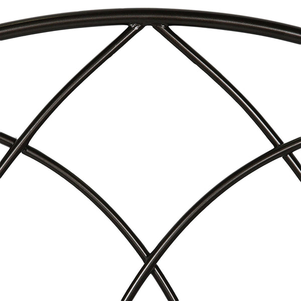 Full size Complete Elegant Metal Bed Frame with Spiral Pattern Headboard and Footboard - Deals Kiosk