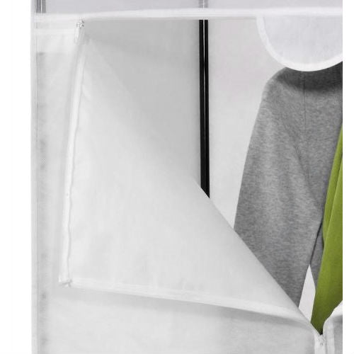 36-inch White Portable Closet Clothes Organizer Wardrobe - Deals Kiosk