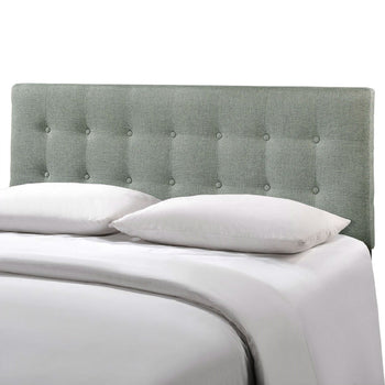 Full size Grey Fabric Button-Tufted Upholstered Headboard - Deals Kiosk