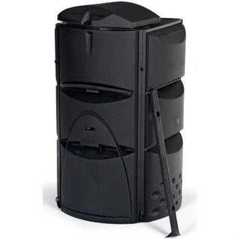 120 Gallon Black Plastic Compost Bin with 3 Composting Chambers