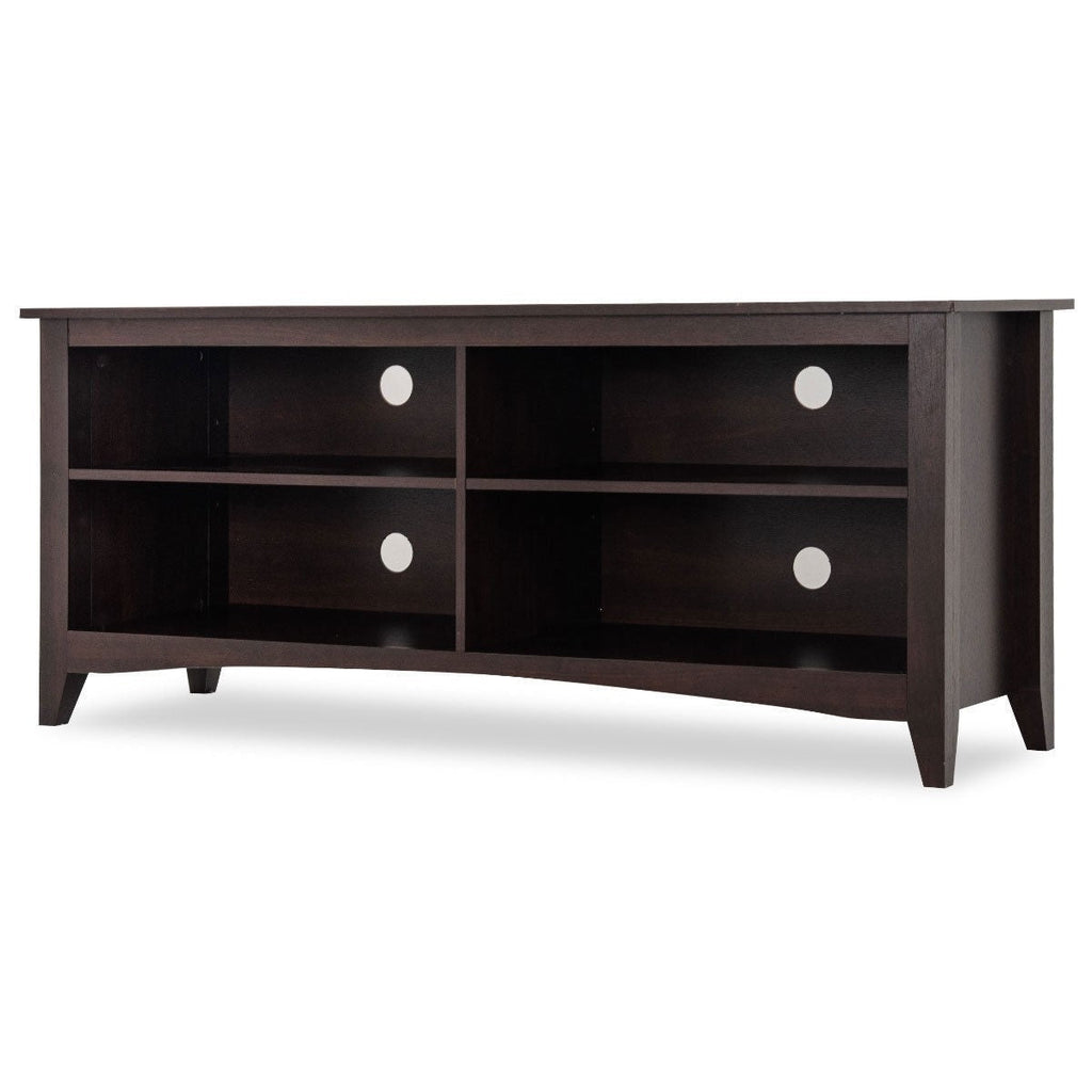 Contemporary TV Stand for up to 60-inch TV in Espresso Finish - Deals Kiosk