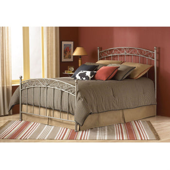 Full size Metal Bed with Gentle Arch Headboard and Footboard - Deals Kiosk