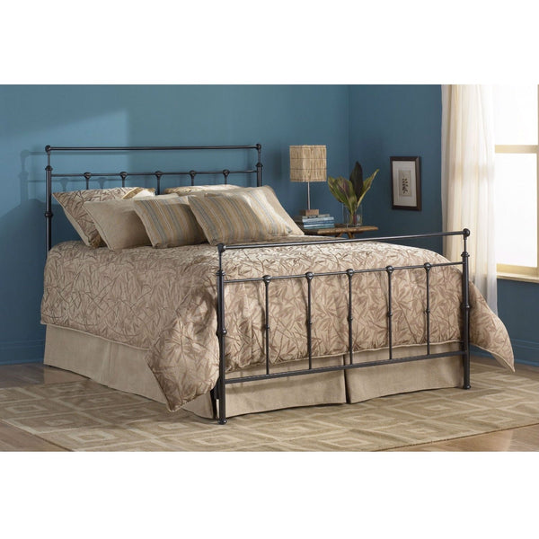 Full size Simple Stylish Metal Bed in Mahogany Gold Finish - Deals Kiosk