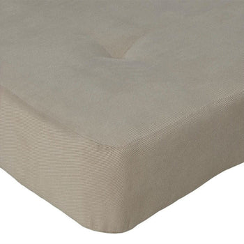 Full size 6-inch Thick Futon Mattress with Beige Tan Cover - Deals Kiosk