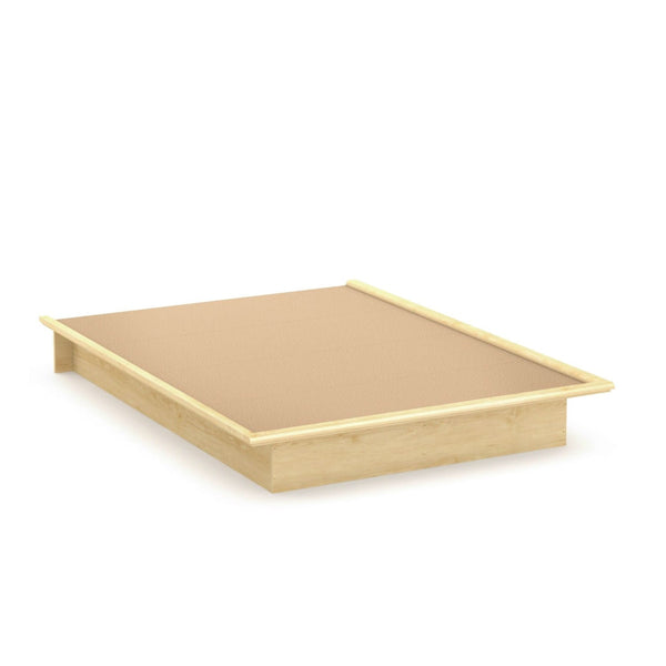 Full size Modern Platform Bed Frame in Natural Maple Finish - Deals Kiosk