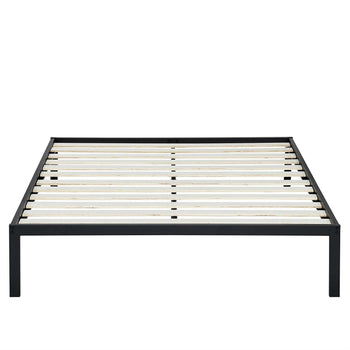 Full size Heavy Duty Metal Platform Bed Frame with Wood Slats - Deals Kiosk