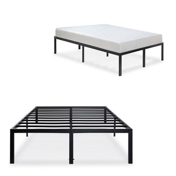 Full size Heavy Duty Black Metal Platform Bed Frame - Deals Kiosk
