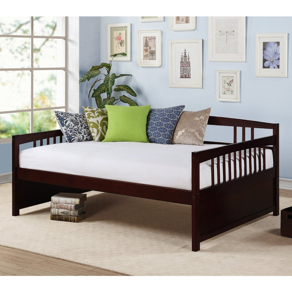 Full size Contemporary Daybed in Espresso Wood Finish - Deals Kiosk