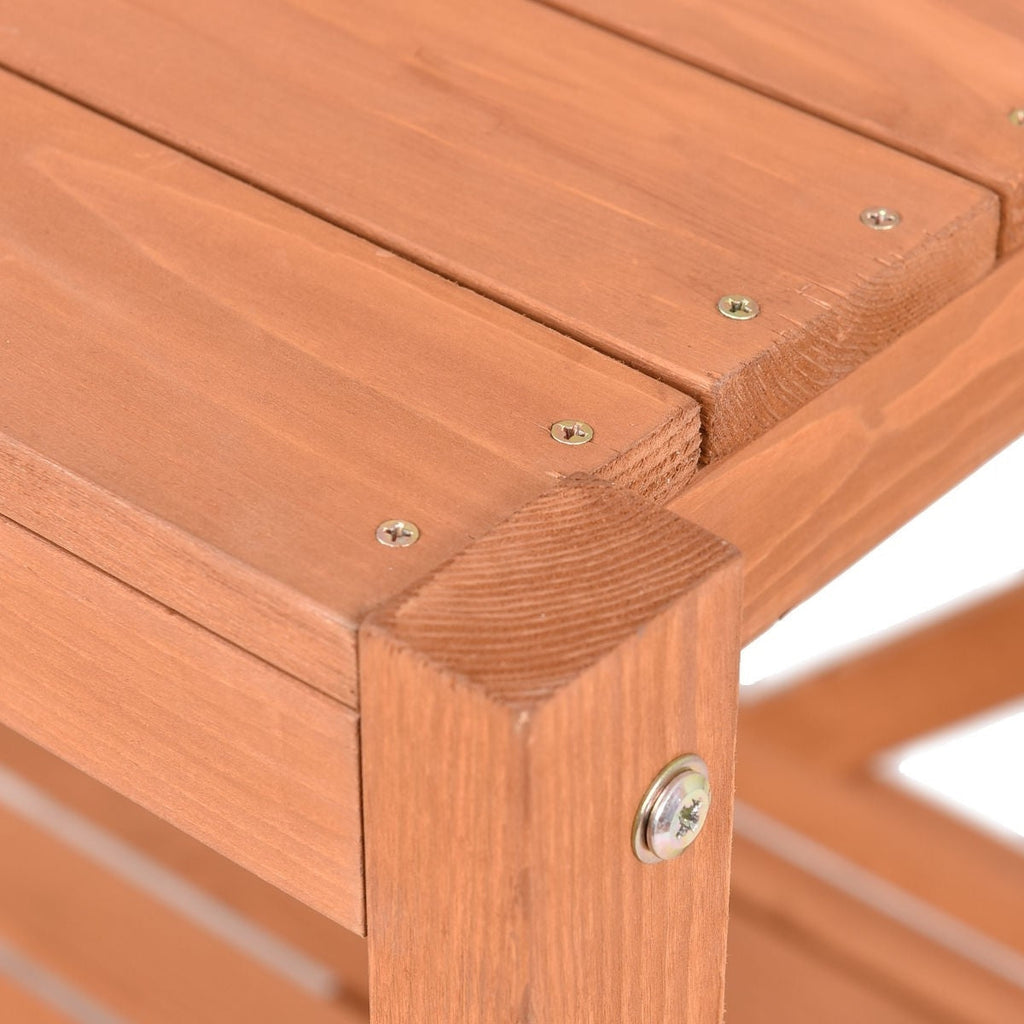 Folding Wooden Garden Workstation Potting Bench with Shelf - Deals Kiosk