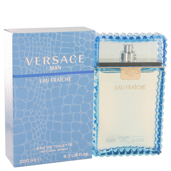 Versace Man by Versace Eau Fraiche Eau De Toilette Spray (Blue) 6.7 oz for Men - Deals Kiosk