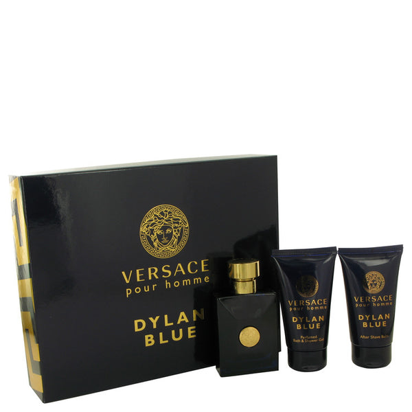 Versace Pour Homme Dylan Blue by Versace Gift Set -- 1.7 oz Eau De Toilette Spray + 1.7 oz After Shave Balm + 1.7 oz Shower Gel for Men - Deals Kiosk