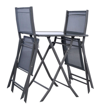 Outdoor 3-Piece Patio Furniture Folding Table Chair Set - Deals Kiosk
