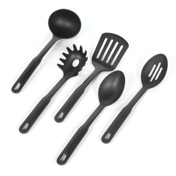 15-Piece Stainless Steel Cookware Set with Nylon Utensils - Deals Kiosk